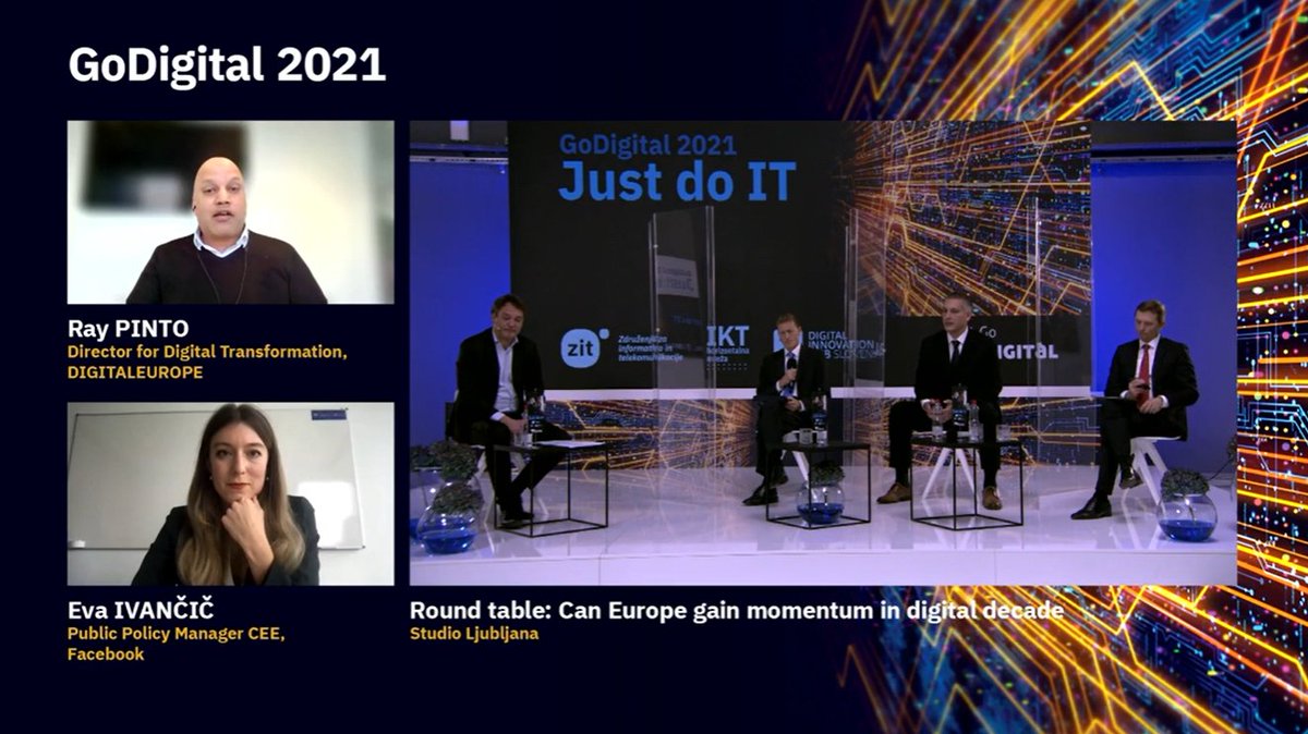 Director for Digital Transformation <a href="/Ray1Pinto/">Ray Pinto</a> participated in an insightful panel on Europe's #DigitalDecade, discussing #GDPR, innovation and free #dataflows to allow for European and global trade.

Thanks to our Slovenian member <a href="/GZSnovice/">Gospodarska zbornica Slovenije</a> for a great event! #GoDigital