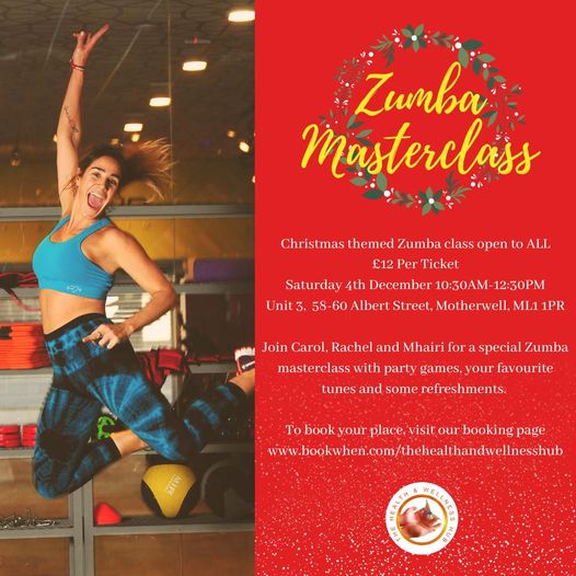 WhatsOnLShire's tweet photo. Join Carol, Rachel and Mhairi at @HWellnesshub for a special Christmas Zumba masterclass with party games, your favourite tunes and some refreshments!

Find out more >> https://t.co/OafukRAQ1K https://t.co/arsFlkc0m3