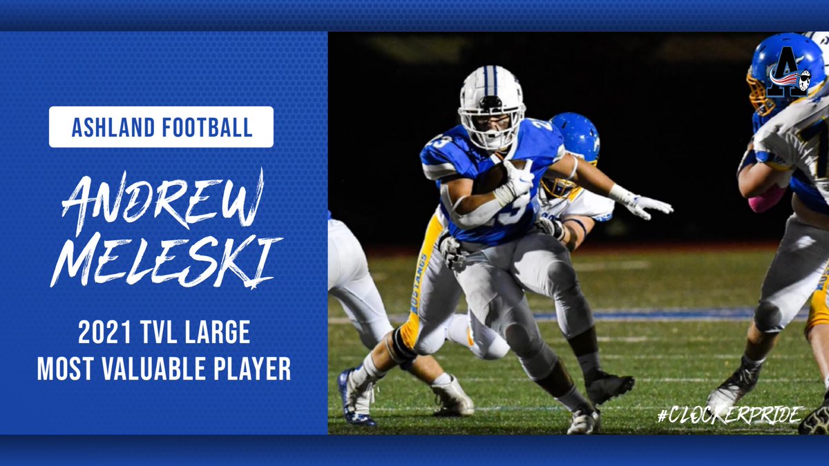 ClockerAD's tweet photo. Congratulations to Andrew Meleski, who was named  the TVL Large MVP of the 2021 football season! #ClockerPride @ClockerFootball @ClockerClub @ClockerNation @Kstcoeur @MrsELachapelle @Ms_Sullivan_AHS @MetroWestSports @BostonHeraldHS @BGlobeSports https://t.co/b0Fr6cdeHW