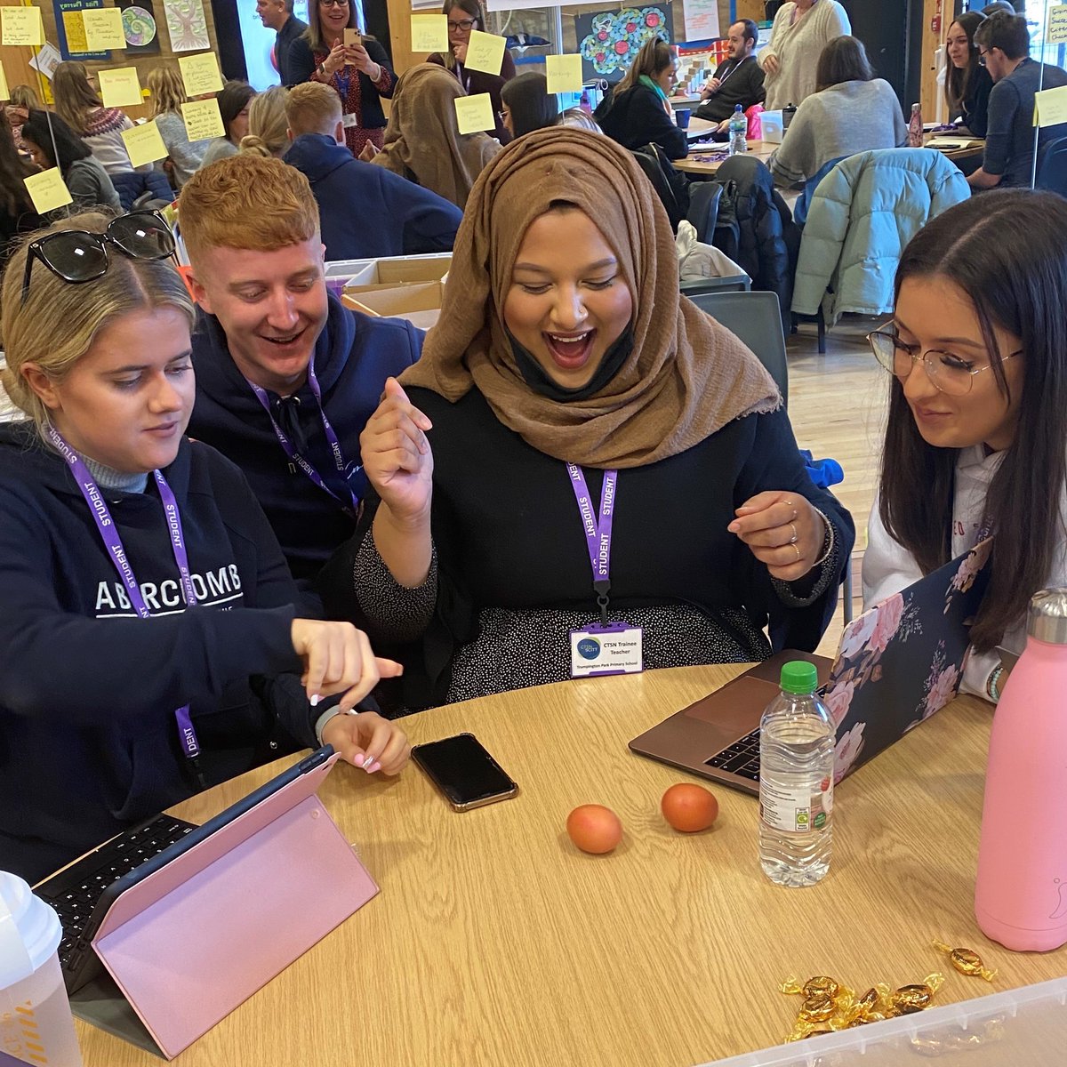 CTSN_SCITT's tweet photo. Our CTSN SCITT Primary trainees had an EGGcellent time learning all about teaching and learning in Primary Science at core training this morning. Thank you Alan Denton for inspiring us all. https://t.co/g6Eiztc5oO
