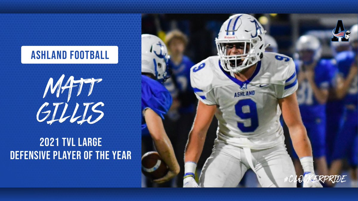 ClockerAD's tweet photo. Congratulations to Matt Gillis, who was named  the TVL Large Defensive Player of the a year for the 2021 football season! #ClockerPride @ClockerFootball @ClockerClub @Kstcoeur @MrsELachapelle @Ms_Sullivan_AHS @AshlandSuper @ClockerTalk @MetroWestSports @BostonHeraldHS https://t.co/ltKbeTaXNi