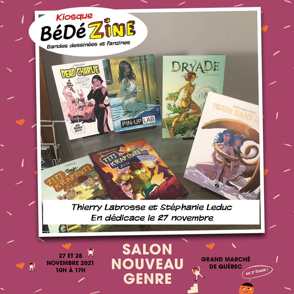 R3M1QC's tweet photo. Voici un aperçu du kiosque BéDéZine qu'on pourra retrouver au Salon Nouveau Genre dans le Grand Marché de Québec, le 27 et 28 novembre prochain. Vous pourrez retrouver sur place plus de 30 bandes dessinées et fanzines en tout genre, autant jeunesse que adulte! À ne pas manquer! https://t.co/77zY6SU9yT