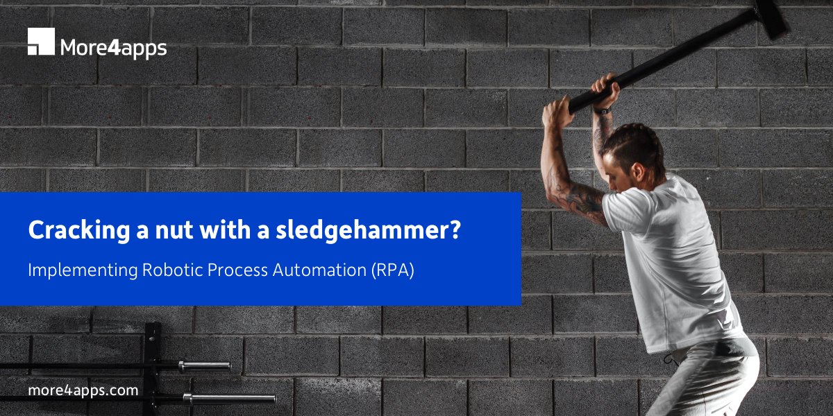 More4apps's tweet photo. Are you cracking a nut with a sledgehammer using RPA solutions? https://t.co/06m2VFXjw3
#rpa #oracleebs #oracleclouderp #datamanagement #datamanager #roboticprocessautomation #oraclerpa https://t.co/HV98aKkriV