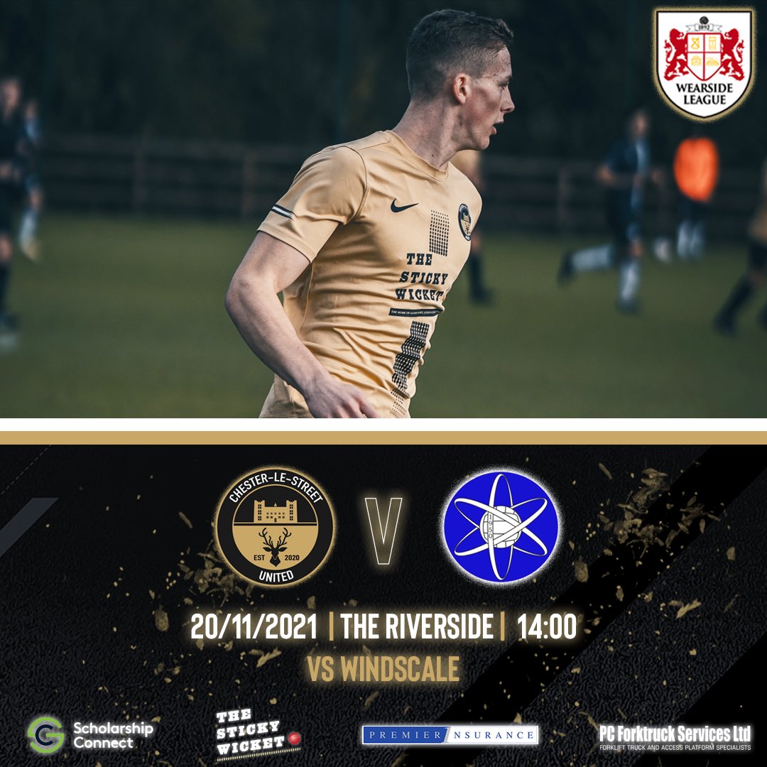⚽️ V <a href="/windscaleafc/">Windscale AFC</a> | <a href="/WearsideLeague/">Wearside League</a> Monkwearmouth Charity Cup Round 2
⁣⁣⁣⁣
📆 Saturday 18th November 2021 @ 14:00
⁣⁣⁣⁣
📍The Riverside, DH3 3SJ

🎫 Purchase your tickets via the link! 

clsunited.co.uk/senior-team-fi…

#WearsideLeague #UnitedWeStand