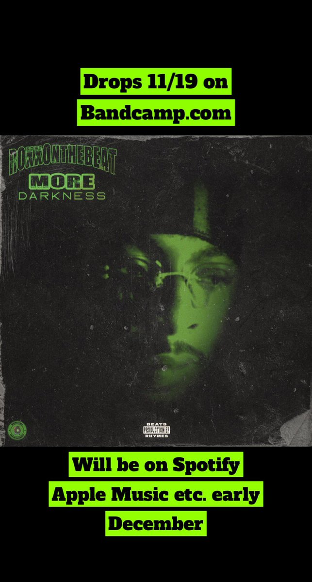 11/19 on bandcamp.com and will be on Spotify, Apple Music etc. early December #Apple #bandcamp #hiphop #boombap #spotify