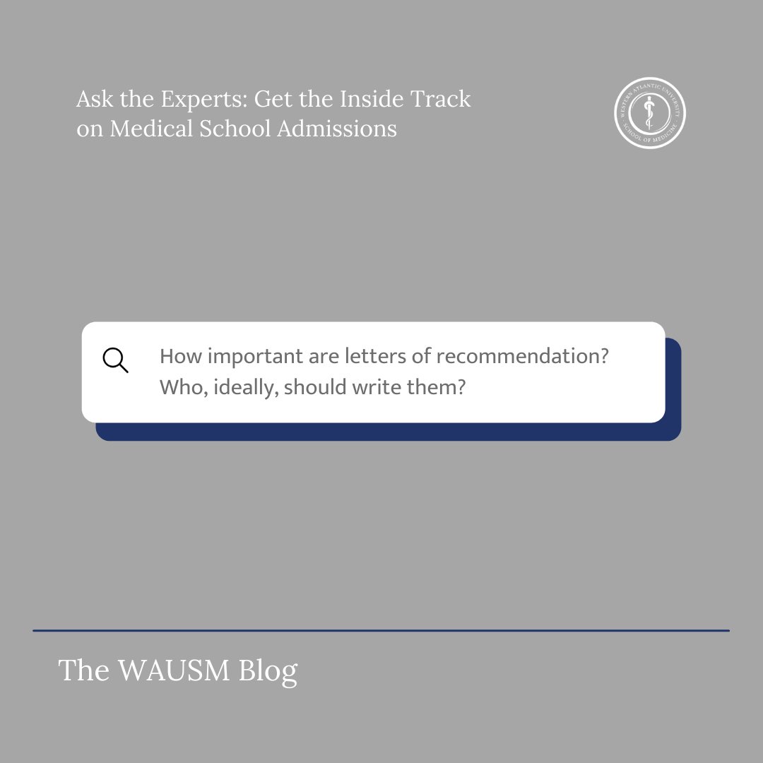 WAUSM_MD's tweet photo. Applying to medical school? Letters of recommendation are a big part of the application process. Our leadership team shares their advice on who to ask and what the admissions committee hopes to learn from them.
#medtwitter #medschool #medstudent #medicalstudent #premed #mdprogram https://t.co/NbtCAo8hhx