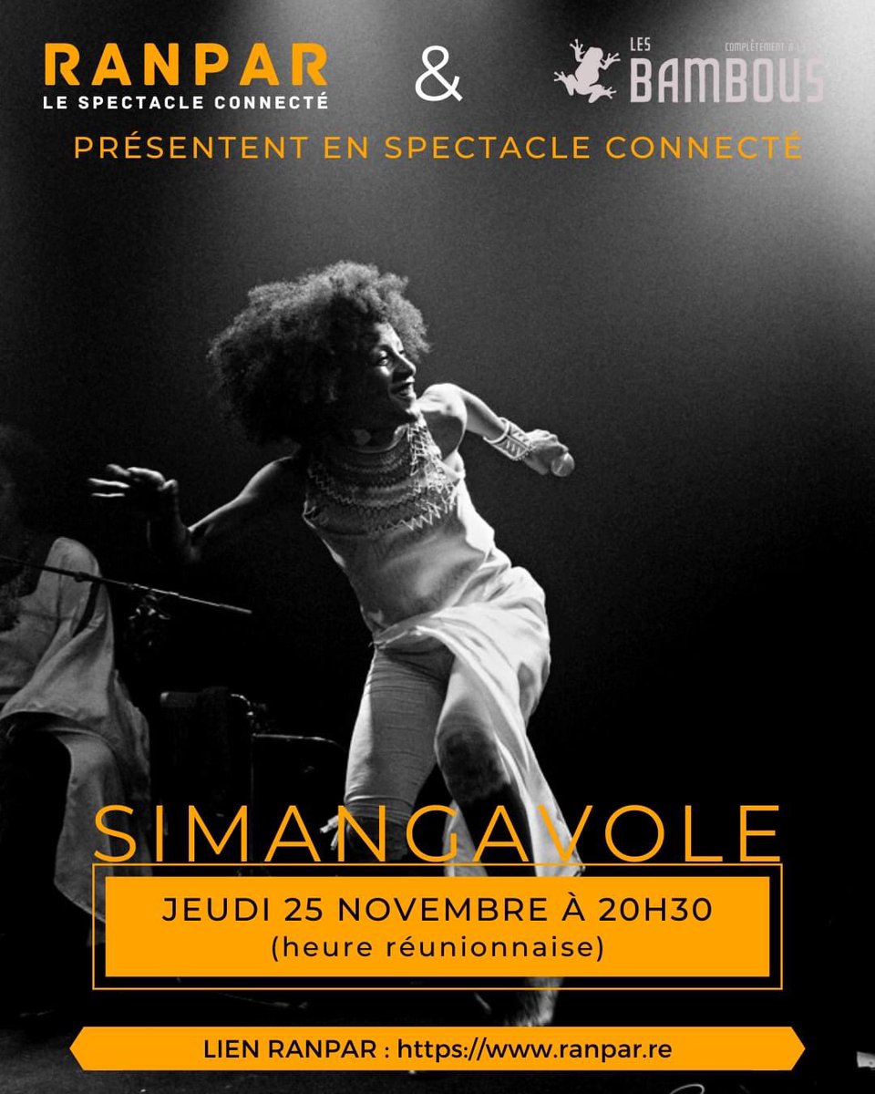 KatyToave's tweet photo. Concert en ligne le 25 Novembre 
Billet en vente : https://t.co/R6WTsz0Flv
#maloya #maloyamanierfanm  #simangavole https://t.co/MRux9xqens