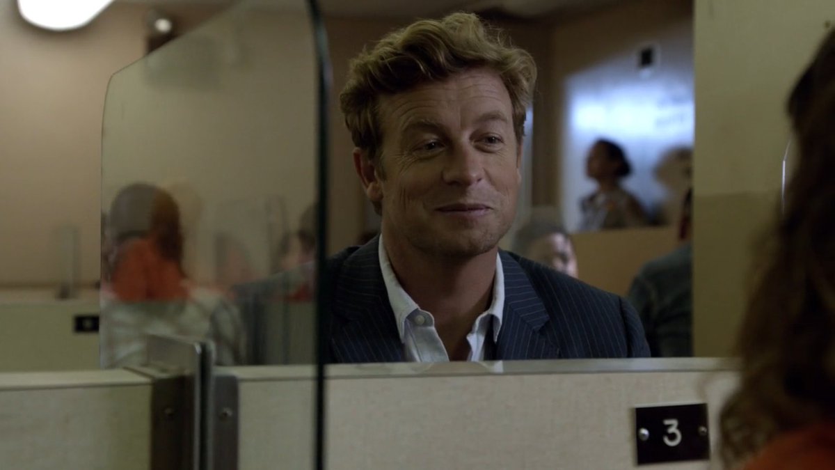 lisbon: you wore a vest.
jane: oh, this old thing? well, i thought i should look the part.
lisbon: i like it.