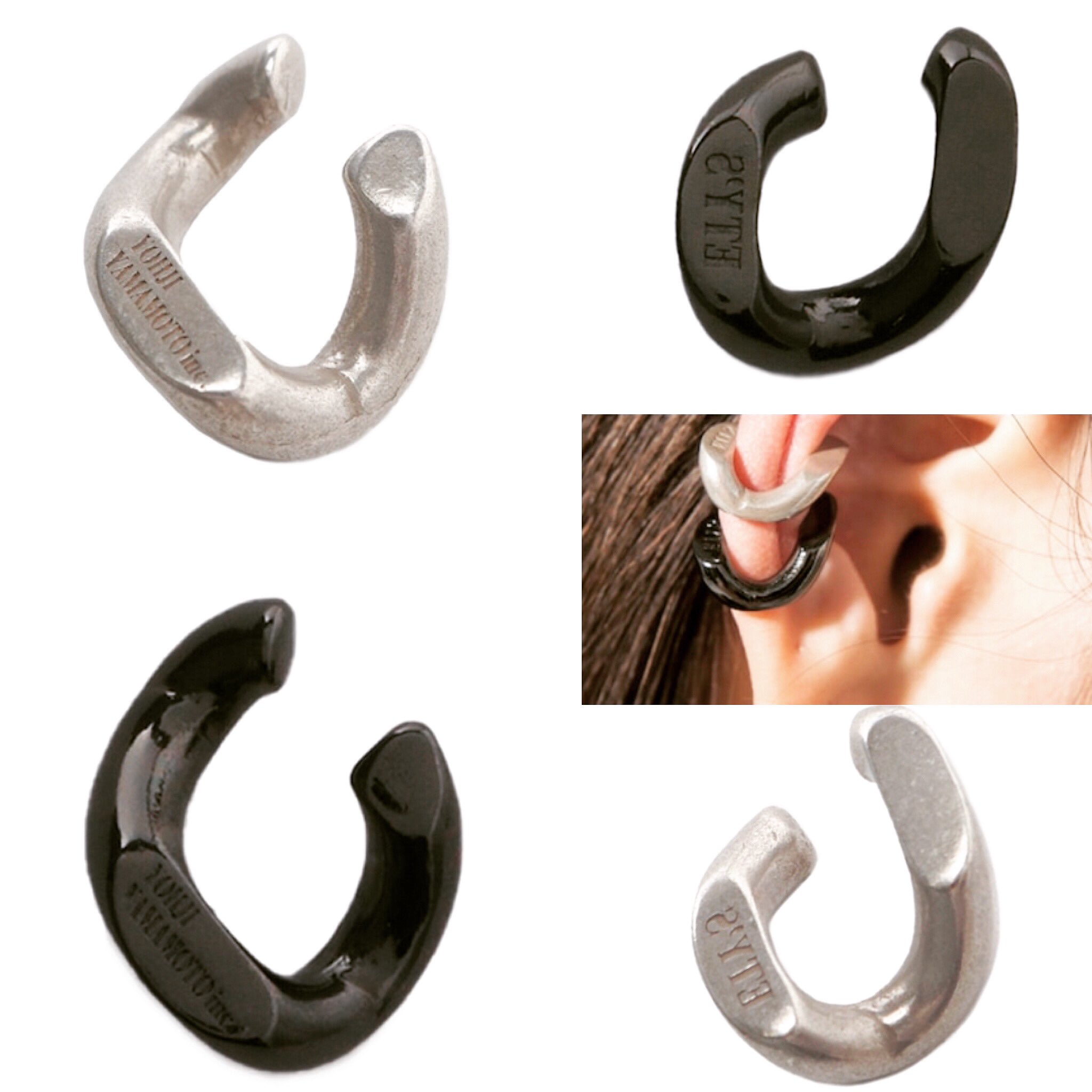 ファッション通販 Brass Curved Chain Ear Cuff ヨウジヤマモト