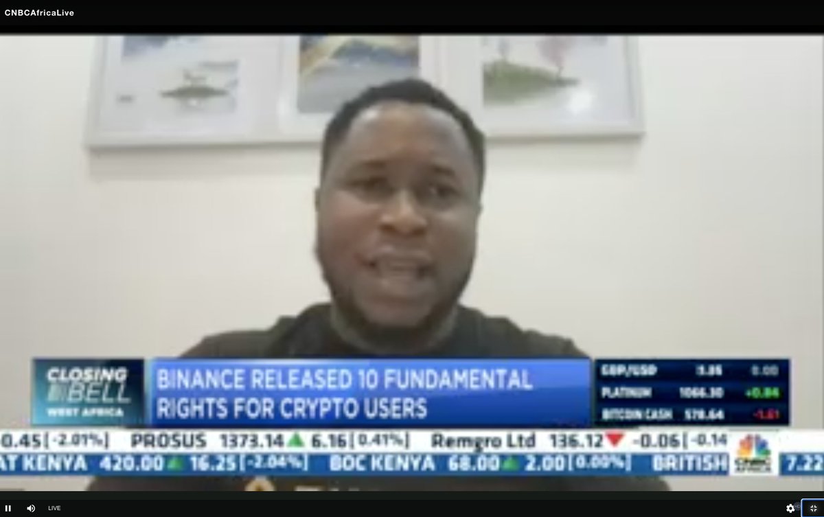binance's tweet photo. .@BinanceAfrica Director Emmanuel is live on CNBC Africa right now! 

➡️ https://t.co/mEQa0BUBrM https://t.co/LKHynJPz3G