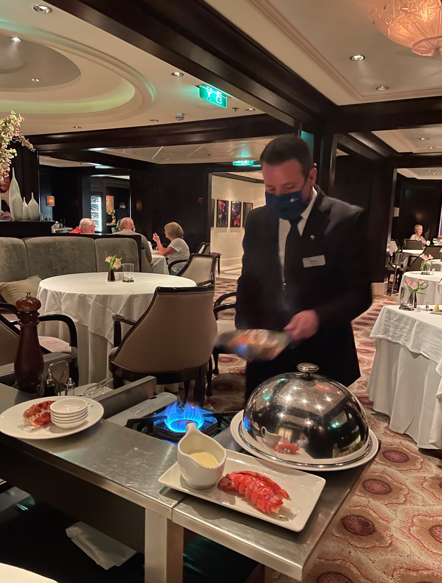 SashaEats's tweet photo. Fantastic Murano Lobster prepared by Marco on @CelebrityCruise 🛳🦞 

#WonderReturns #CelebrityEquinox #travel #SashaSails #CruiseCelebrity #TravelAgain #CelebrityCruises #yum #SashaInTheABCs #SashaEats #food #CulinaryGlobetrotter #Murano https://t.co/5CzkQSmGB0