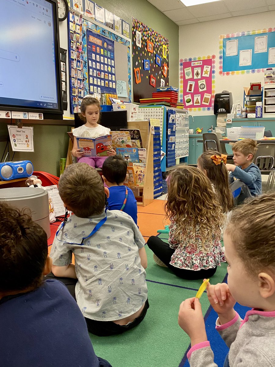 What a great Thursday! So thankful for this little guest reader working hard to earn Starbucks to come read to our class!📖🧡✨#GESshineon #thankyouthursday  <a href="/GESHale/">Nancy Hale</a>
