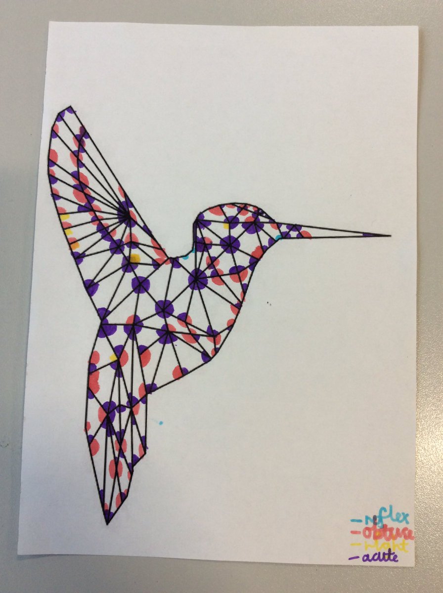 St_Wilfrids_5M's tweet photo. 5M have produced some #angleart as part of our #Maths lesson identifying acute, obtuse, right and reflex angles. https://t.co/dgEKa8yFfT