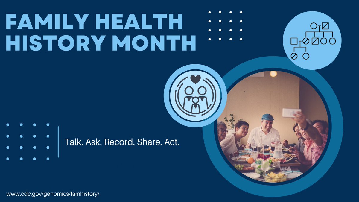 It's Family Health History Month!
Culture and tradition are a large part of our family history, but did you know our health history is important too? It's not always easy, but discussing our relatives' health can help us understand our own health&amp; take action to reduce our risks.