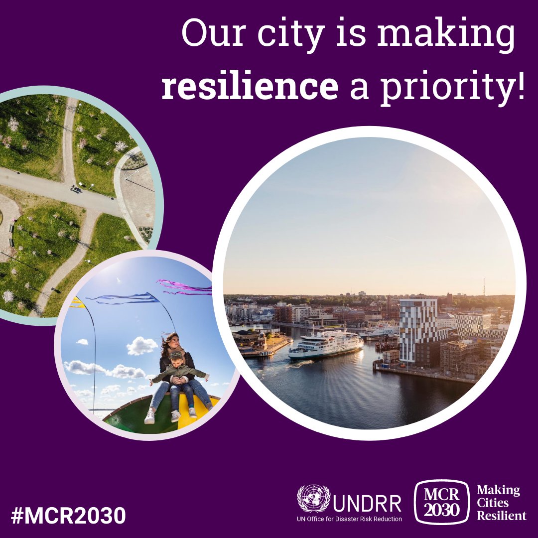 hbgstad's tweet photo. The UN recognises Helsingborg as a global Resilience Hub! Read more in the press relase from @UNDRR:  https://t.co/kE3Phl3P1D  #ResilienceHub #MCR2030 #SDGs #UN #Disaster #Risk #Resilience #climatechange #h22 https://t.co/Nd5QhdUtSc