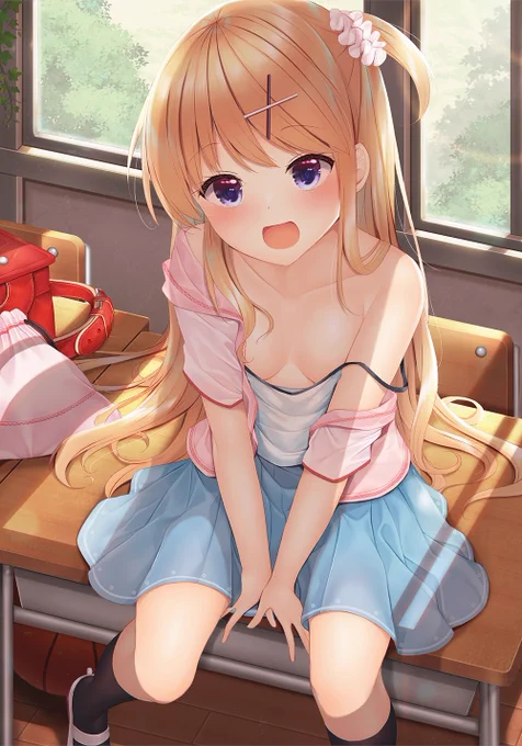 『このあとわたしと あそ・・・でーと! する・・・デス!』
遊びたいのをおとなっぽく背伸びして『デート』といいたい照れキンパツJSちゃん🍀🍀 