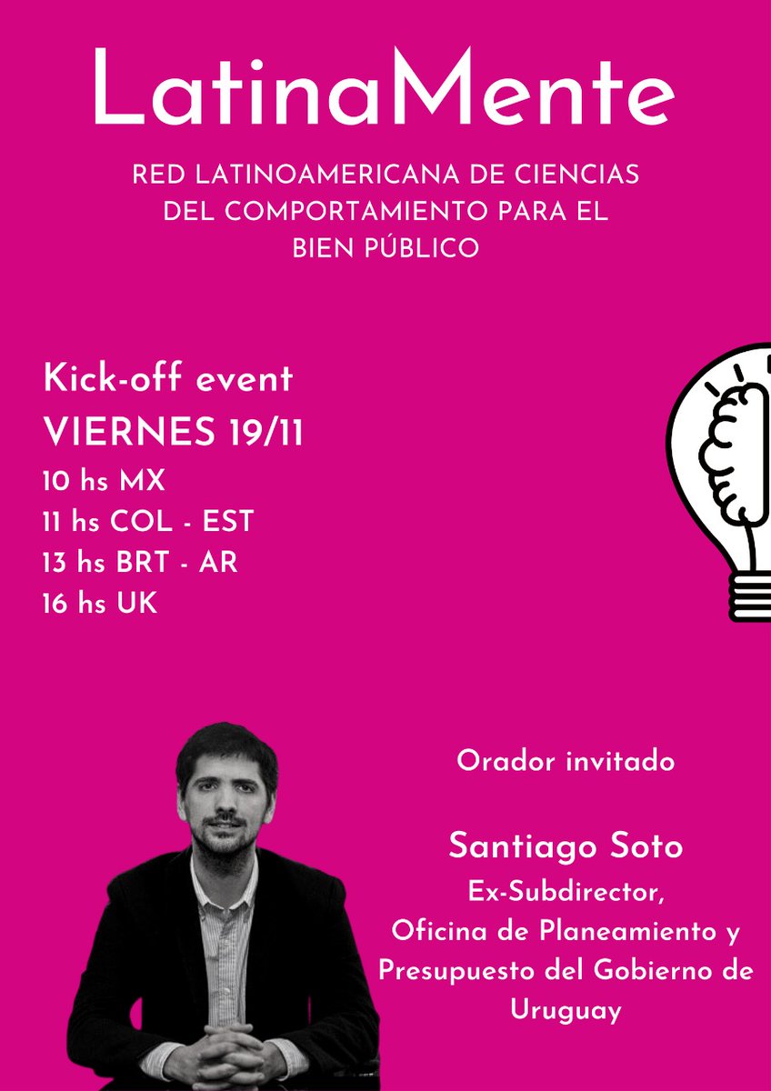 SEE YOU TOMORROW!
One of the amazing speakers we will have in our launch is Santiago Soto, former subdirector of the planning department at the Uruguay Government

Get your tickets before they run out! bit.ly/latinamentekic…