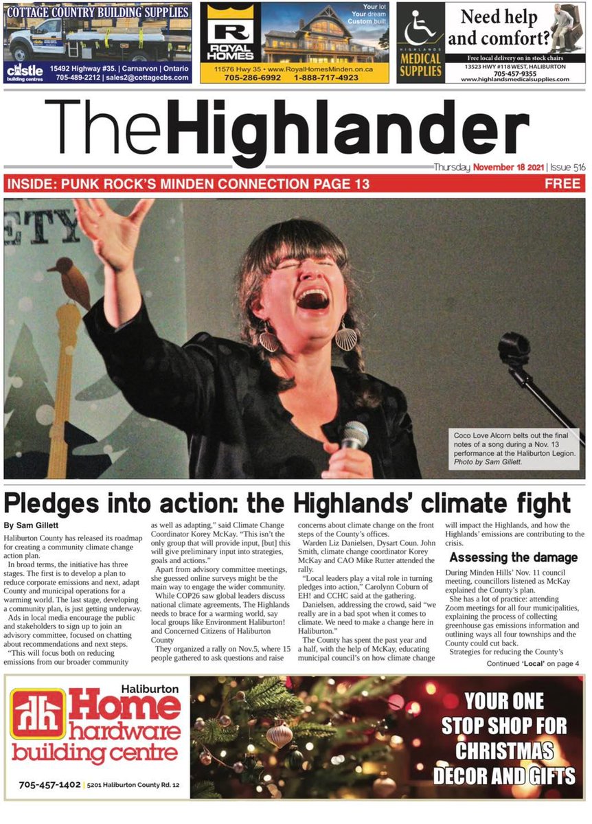 DOWNLOAD: This week's edition of The Highlander is ready to download at thehighlander.ca/archives.
County reviews expected tax hike, assessing the Highlands’ climate fight, reviving a punk rock relic and more in this week’s edition.