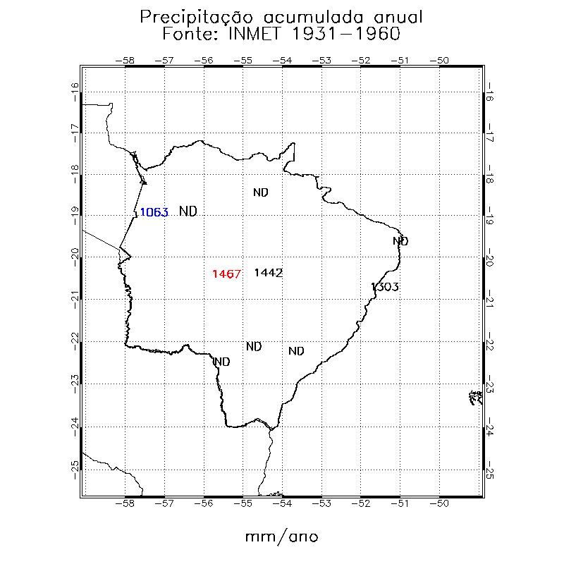 BandaSperling's tweet photo. Normais Climatológicas para MS - Chuva acumulada anual

INMET 1931-1960
INMET 1961-1990
INMET 1981-2010

*ND = No Data 

Fonte: INMET https://t.co/BfjKfZH3gV
