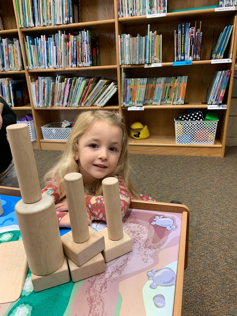 Our PreK group got to build their own castles while we learned about royalty. Join us Tuesday for our last program of the season. We will be talking about Thanksgiving. #libraryprogram  #stem