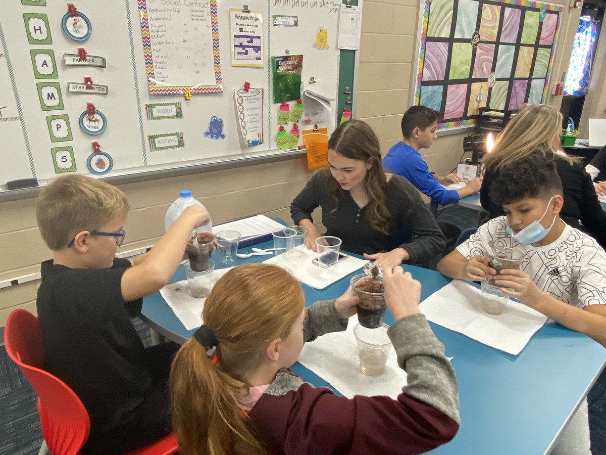 mrs_shave's tweet photo. Block 1 students taught science and reading lessons to students at Challenger Intermediate today. What a great experience! #futureteachers https://t.co/tiQFRsNnlF