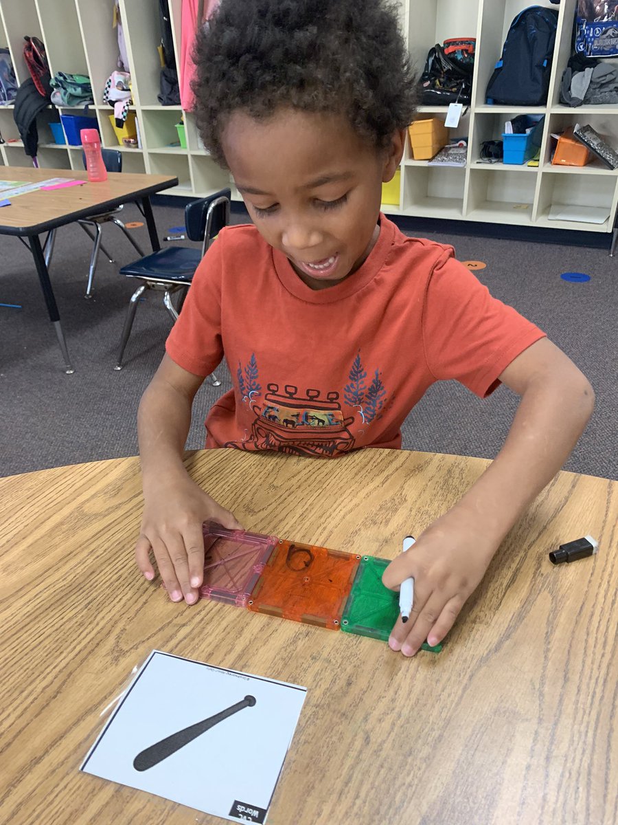 CassyReames's tweet photo. Segmenting and blending phonemes to make words with our favorite…. Magna Tiles 🤩@Magnatiles @wmirvinelem https://t.co/bKuDGHNasG