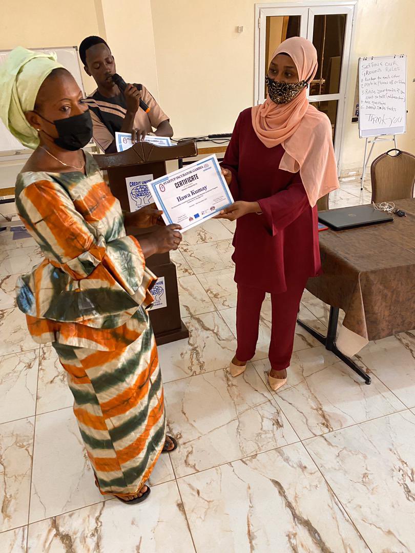 GamIncubator's tweet photo. Earlier today, 20 Agric-preneurs from the Andandorr program funded by the @ITC_Gambia &amp; @ITC_Youth through @yepgambia graduated for sucessfuly completing a 6months Incubation program were they undergone business development training, masterclass on financial literacy and coaching https://t.co/96udjaHM8l