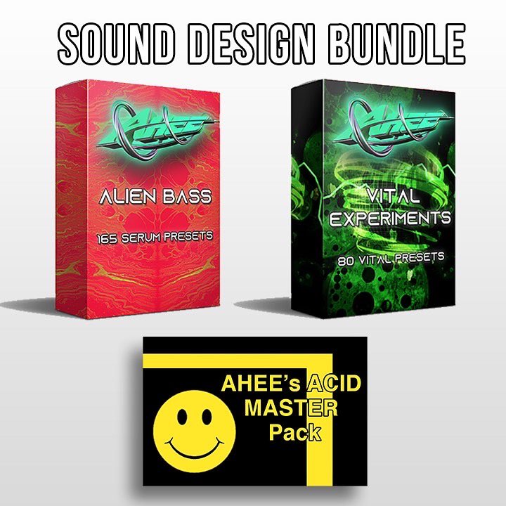 I'm offering 2 bundle deals for y'all till Nov 30th.
The entire AHEE's Magic Ableton Racks Vol 1-4 series as a Bundle that is %20 off total price!
Also a huge synth preset Sound Design Bundle for Serum/Vital that is %20 off as well.
You can find them here: ahee.gumroad.com
