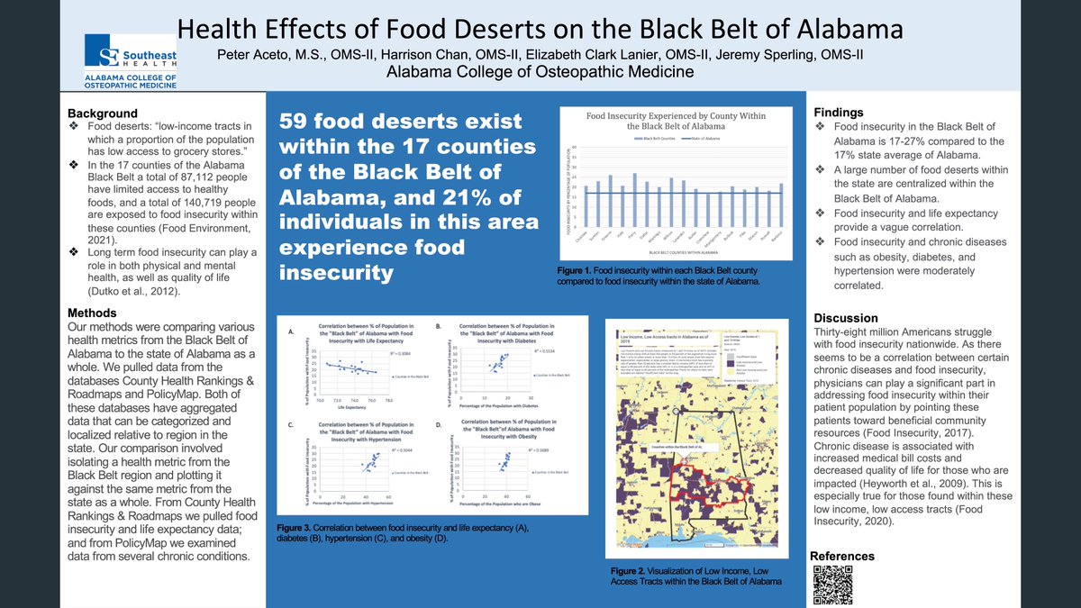 harrison_chan_'s tweet photo. "Health Effects of Food Deserts on the Black Belt of Alabama"

https://t.co/NK9KXp45i0

#shmWiregrass #ACOMposterday https://t.co/E8bTPHrJH0