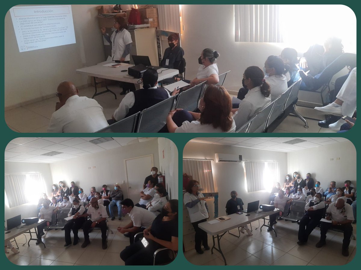 Chepestrada1's tweet photo. Personal Médico, Enfermería, Trabajadores Sociales y Administrativos del Centro de Salud Urbano Sur, reciben capacitación en acciones esenciales de seguridad del paciente con el fin de seguir brindando un servicio de calidad. 
#SaludSonora
@ssaludsonora @jalomiaz @doctorbarron1 https://t.co/eohBjW9Xmo
