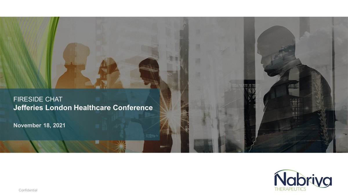 Join us on November 18th for an on-demand fireside chat with Ted Schroeder, CEO of Nabriva Therapeutics, during the Jefferies London Healthcare Conference, now available here bit.ly/3HypApU  #JEFHCLON21