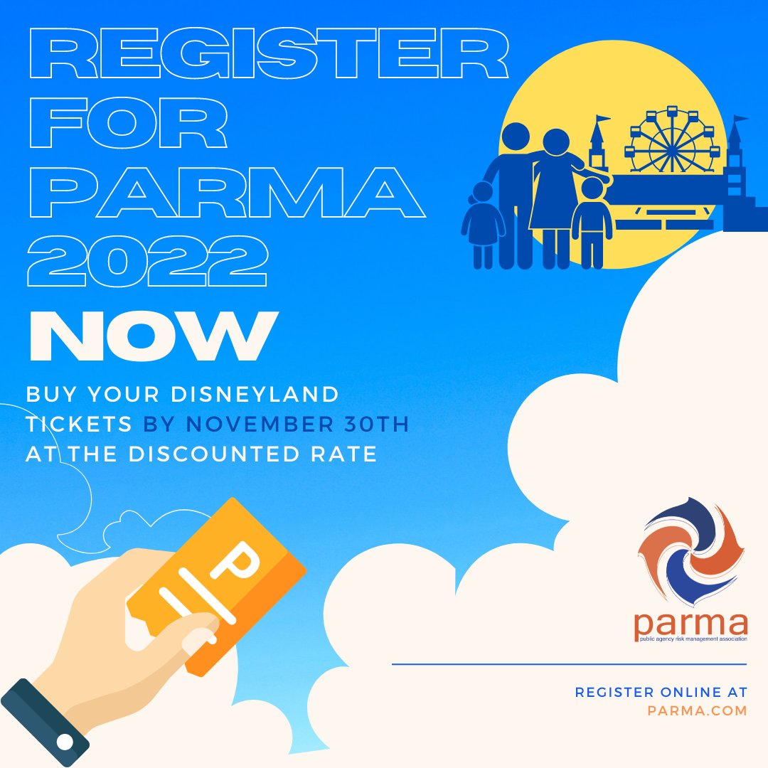 Register for #PARMAConf2022 and buy your Disneyland tickets by November 30th at the discounted rate. Disneyland ticket prices are going up and so will our discounted rate! https://t.co/lfYm9MVPLr https://t.co/jD8TY6ysbN