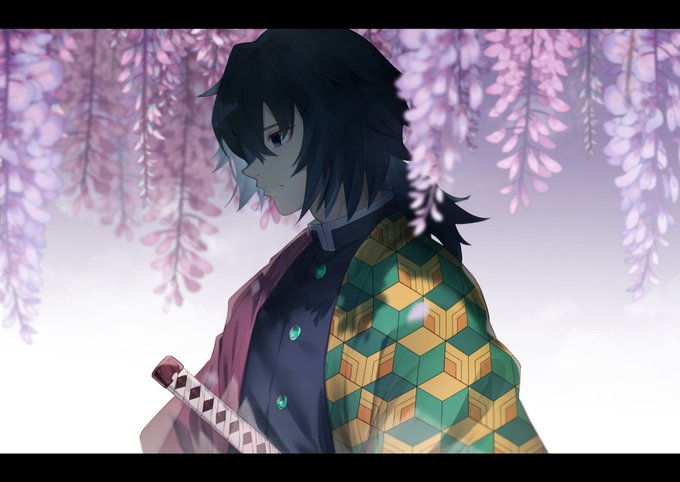 HisuiさんがTwitterに投稿した冨岡義勇(鬼滅の刃)のイラスト。