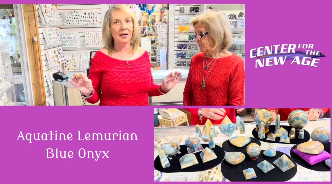 SedonaNewAge's tweet photo. Anita &amp; Maria talk about the amazing Aquatine Lemurian Blue Onyx - first time in-store! Call Maria at 928-282-2085 x10 to place an order. #confidence #dreaming #connectiontoself #chakraconnection
https://t.co/qXSBNYZ3kg https://t.co/JazpbJg0Rc