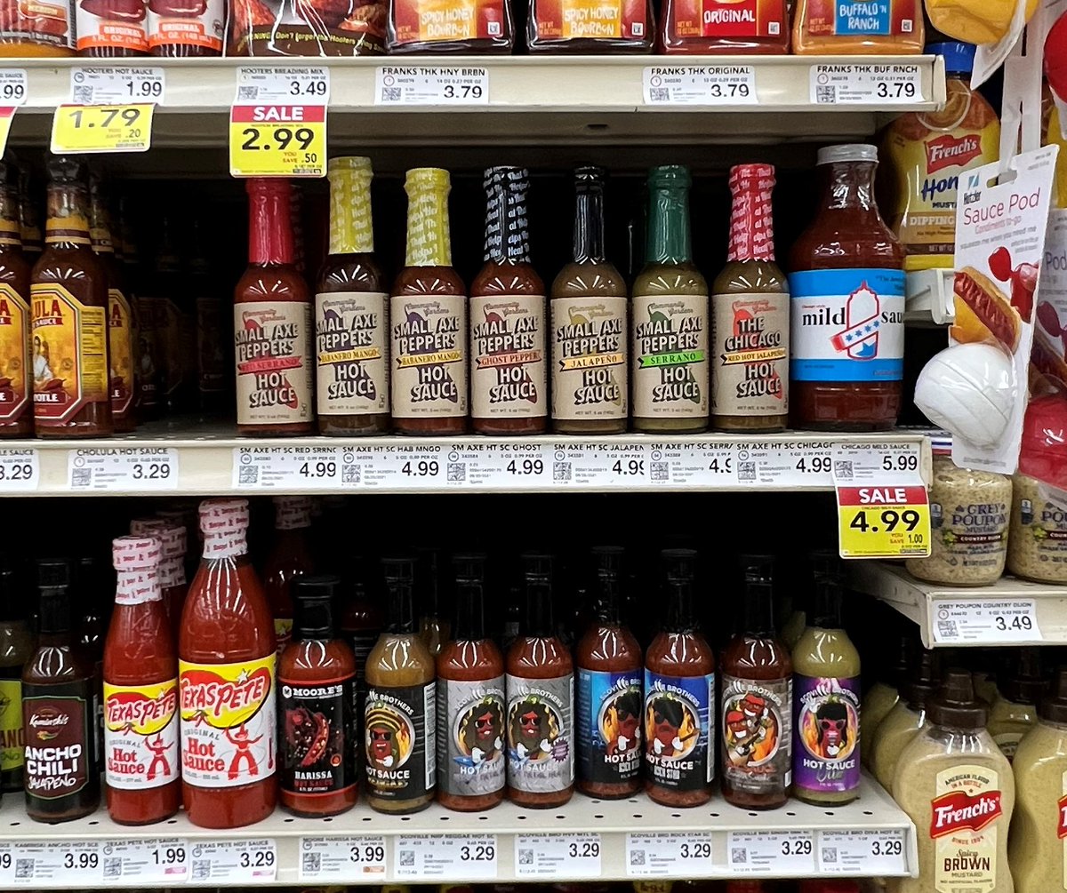 GlobalBrandLLC's tweet photo. Just a few of our brand partners during a store visit from one of our sales reps! We spy @LaPreferidaInc , @SmallAxePeppers , @DoloresTuna on the shelves! https://t.co/0Dw7Fk3OZN