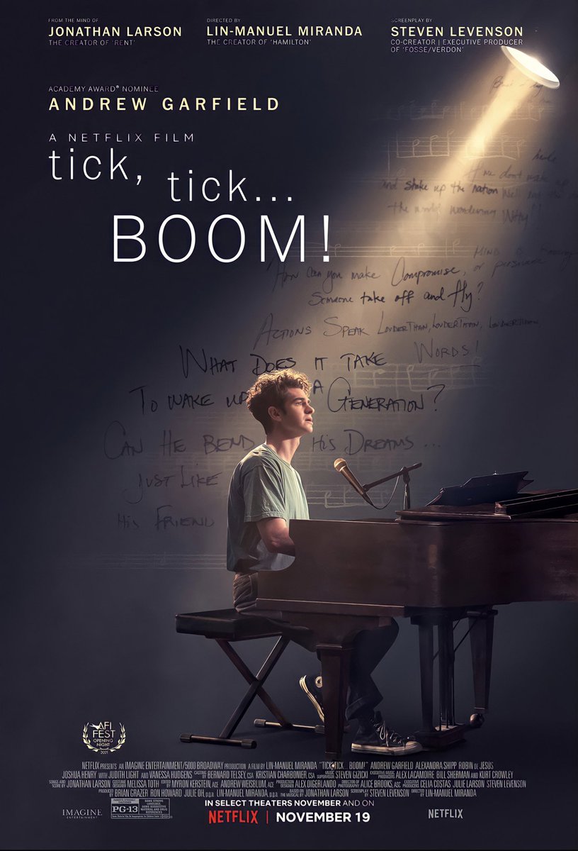 Kurtkem_'s tweet photo. بكرة على نيتفلكس واحد من أهم أفلام السنة Tick,Tick ... Boom! بطولة آندرو غارفيلد عن شاب يواجه ضغوط الحياة كفنان في مدينة نيويورك.هذا عمل واعد وتجب مشاهدته ! https://t.co/o4ZFMd1a6F