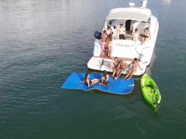 305waves's tweet photo. Like the boat`s name says we always need a "Therapy" and you can have that in this 45ft
.
.
.
#305waves #yacht #miamirides #sealover #family #friends #miamiboatrentals #charters #renta #rentaboatmiami #boatrentals #miamistadium #haulovernudebeach #sandbarmiami https://t.co/2lILBTnKZp
