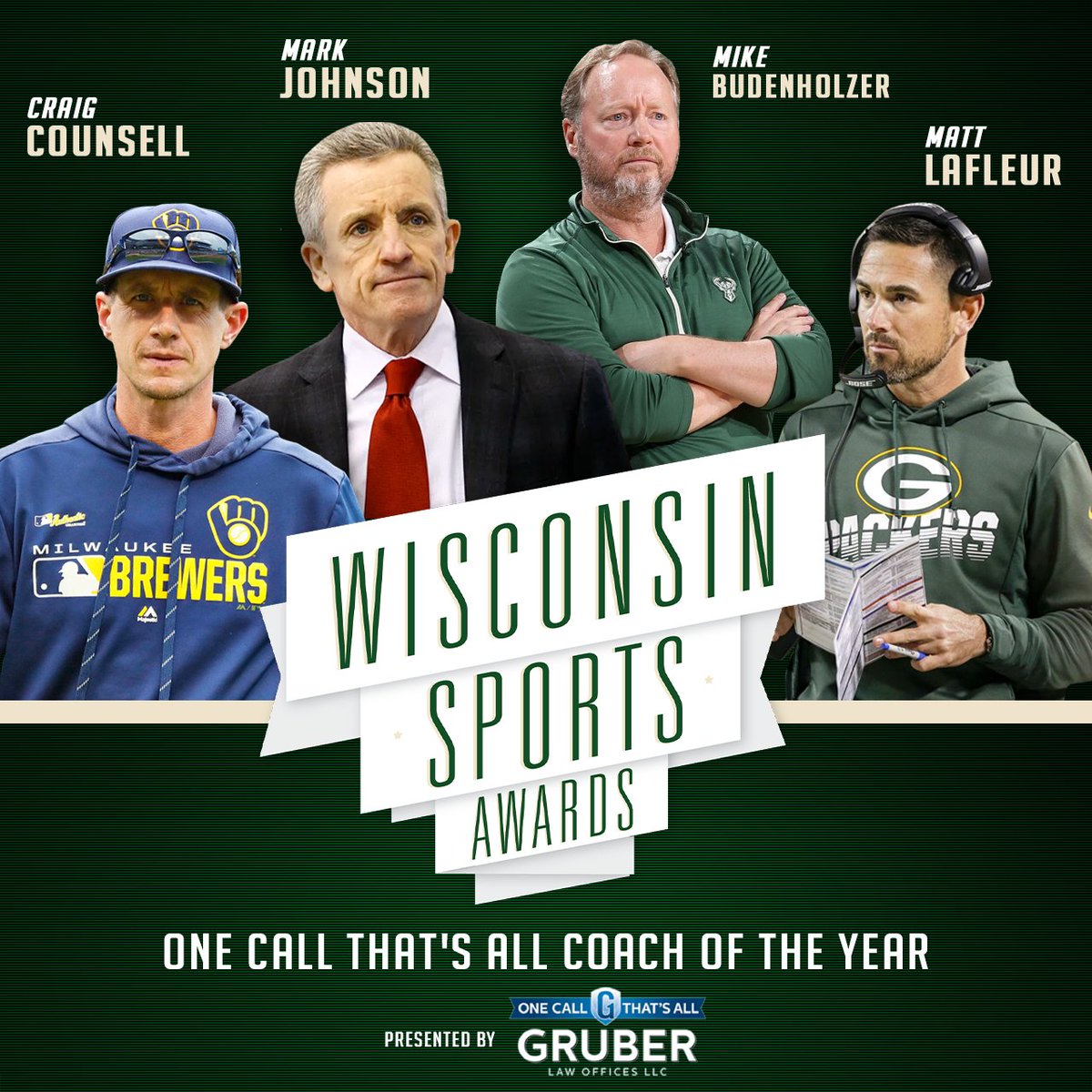 They're team captain and we're in the bleachers. 

(arguably rightfully so) Let's give it up for our <a href="/gruber_law/">Gruber Law Offices</a> One Call That's All Coach of the Year nominees!