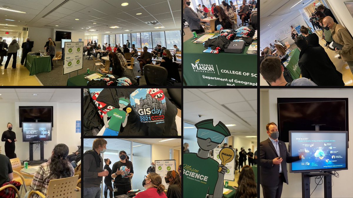 GMU_COS's tweet image. Thank you @GGSDepartment for hosting a wonderful #GISDay2021 celebration! If you were unable to attend, check out the Live videos on our @Mason_Science Instagram page and visit science.gmu.edu/ggs for more information. 

@dpfoser @hellotaylora @Esri #GISDay #GISWeek