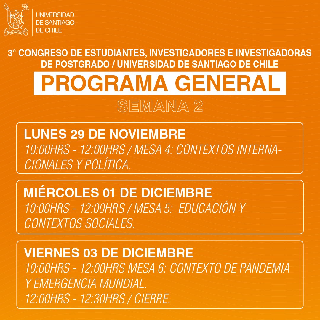 Ingeniería Usach_Of (@usachingenieria) on Twitter photo III Congreso de estudiantes investigadores de Postgrados <a href="/usach/">Universidad de Santiago de Chile</a>. Lunes, lanzamiento por Youtube USACH 👇 <a href="/diqbusach/">DIQB USACH oficial</a> <a href="/OOCC_Usach/">Obras Civiles UdeSantiago</a> <a href="/comdimin/">Dimin USACH</a> <a href="/siminusach/">SIMIN - Simposium de Ingeniería en Minas</a> <a href="/CITIAPS/">CITIAPS</a> III Congreso de estudiantes investigadores de Postgrados <a href="/usach/">Universidad de Santiago de Chile</a>. Lunes, lanzamiento por Youtube USACH 👇 <a href="/diqbusach/">DIQB USACH oficial</a> <a href="/OOCC_Usach/">Obras Civiles UdeSantiago</a> <a href="/comdimin/">Dimin USACH</a> <a href="/siminusach/">SIMIN - Simposium de Ingeniería en Minas</a> <a href="/CITIAPS/">CITIAPS</a>
