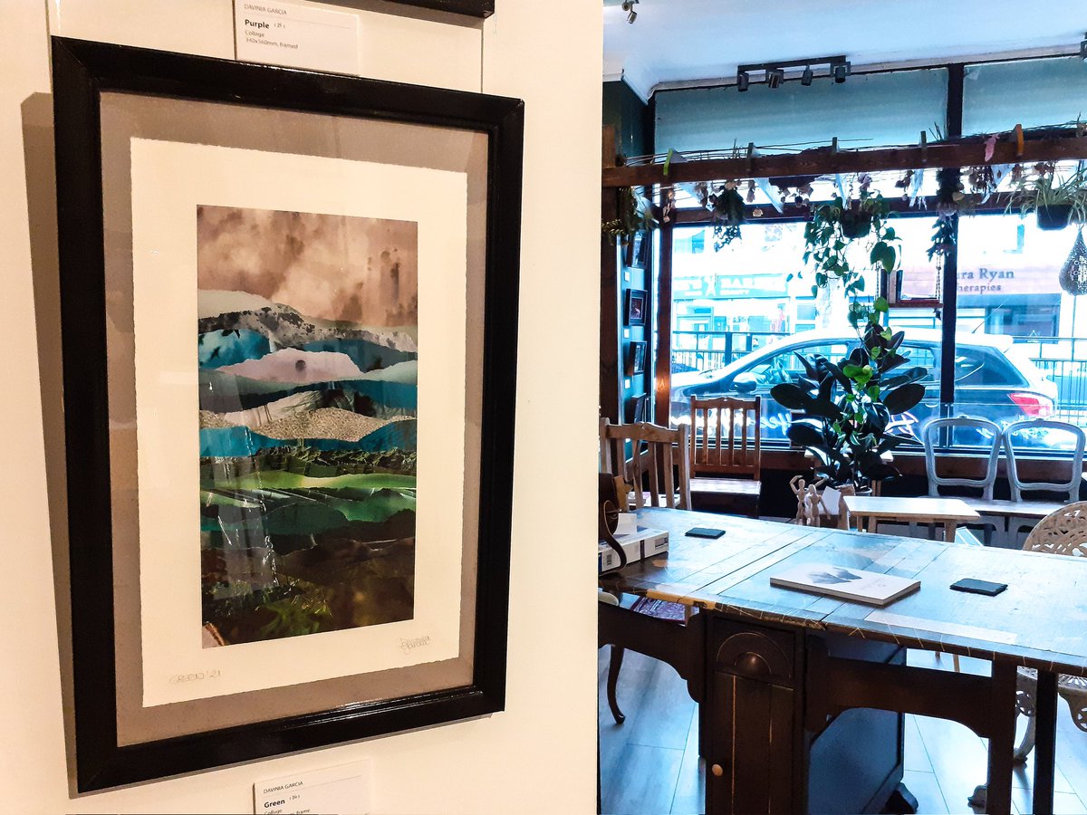 Who else loves green? 🙋‍♀️

Beautiful collage art by Davinia Garcia. 

Creative vibes in South Norwood... #ArtandChill @ 28 Station Road, SE25 5AG, just by Norwood Junction Station 

#aminamalikgallery #SE25 #SouthNorwood #Croydon #SouthLondon #london