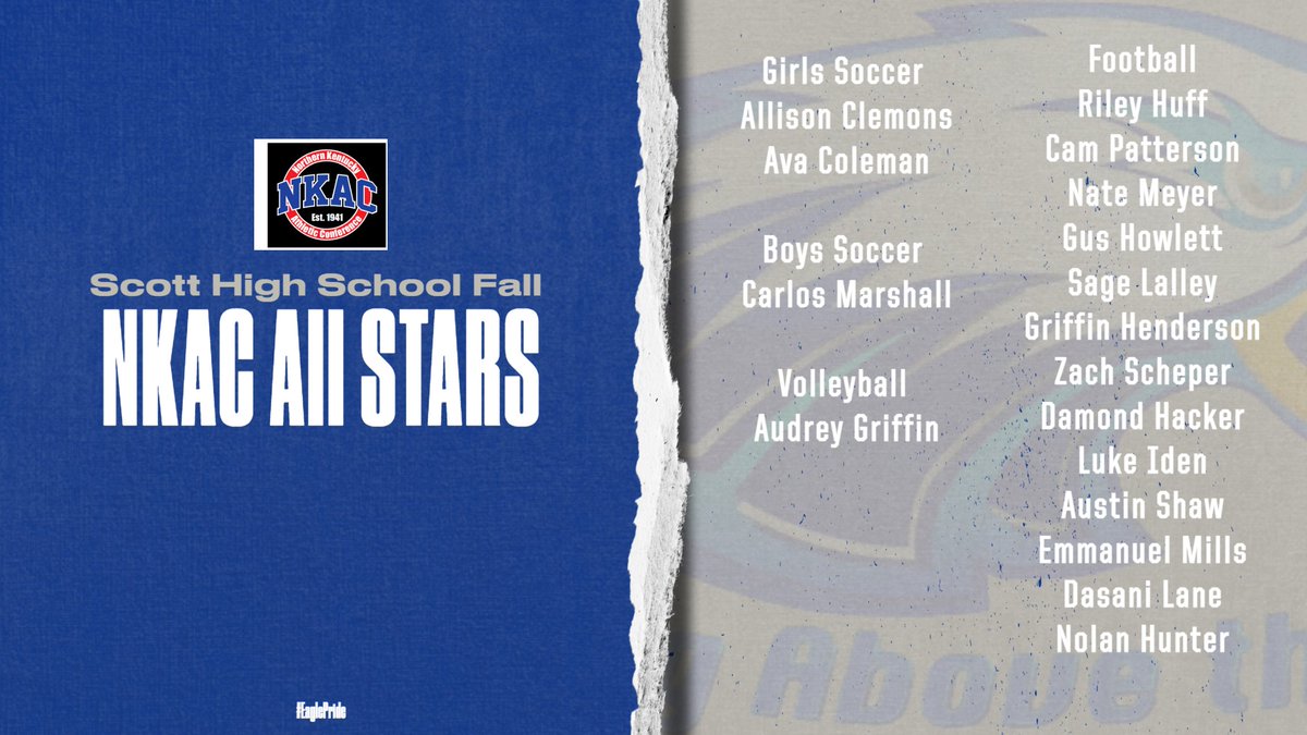 Congratulations to the following student athletes who were selected the the NKAC teams in their sports for the fall.