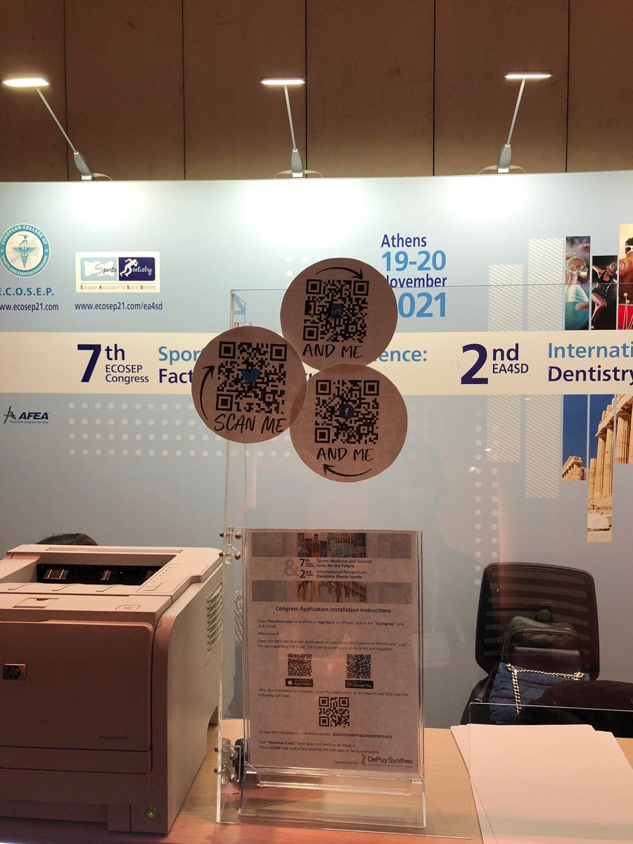 7thEcosep's tweet photo. Only few hours to go!
⌛For the final program, please visit here🔗 https://t.co/zHTd3bokKV
You can also find the QR codes for Social Media and the Congress app in the Entrance Hall.
#ecosep2021 #safety #medical #sports_medicine #congress #athens #physiotherapy #afeameetings https://t.co/j2TDoJcbk5