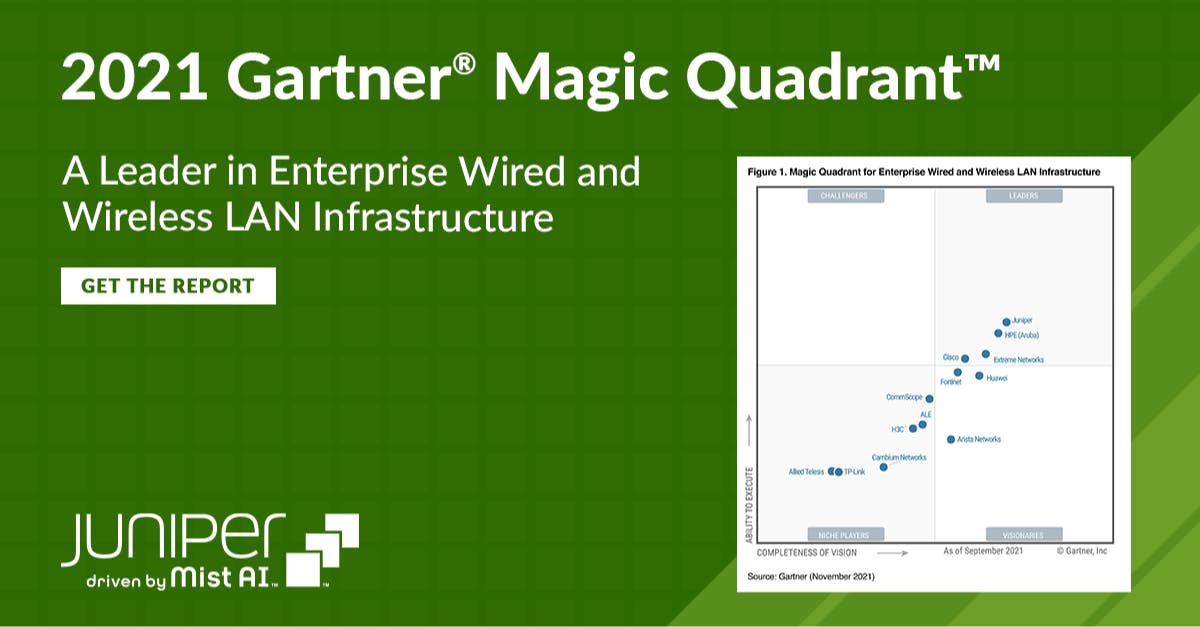 pripripriya's tweet photo. Proud to share that @JuniperNetworks is a Leader in the 2021 @Gartner_inc Magic Quadrant™ for Enterprise Wired &amp; Wireless LAN Infrastructure! Learn more about our market recognition via @Wireless_Bob here. https://t.co/xovw3un5Id https://t.co/ncO7MAxHLG