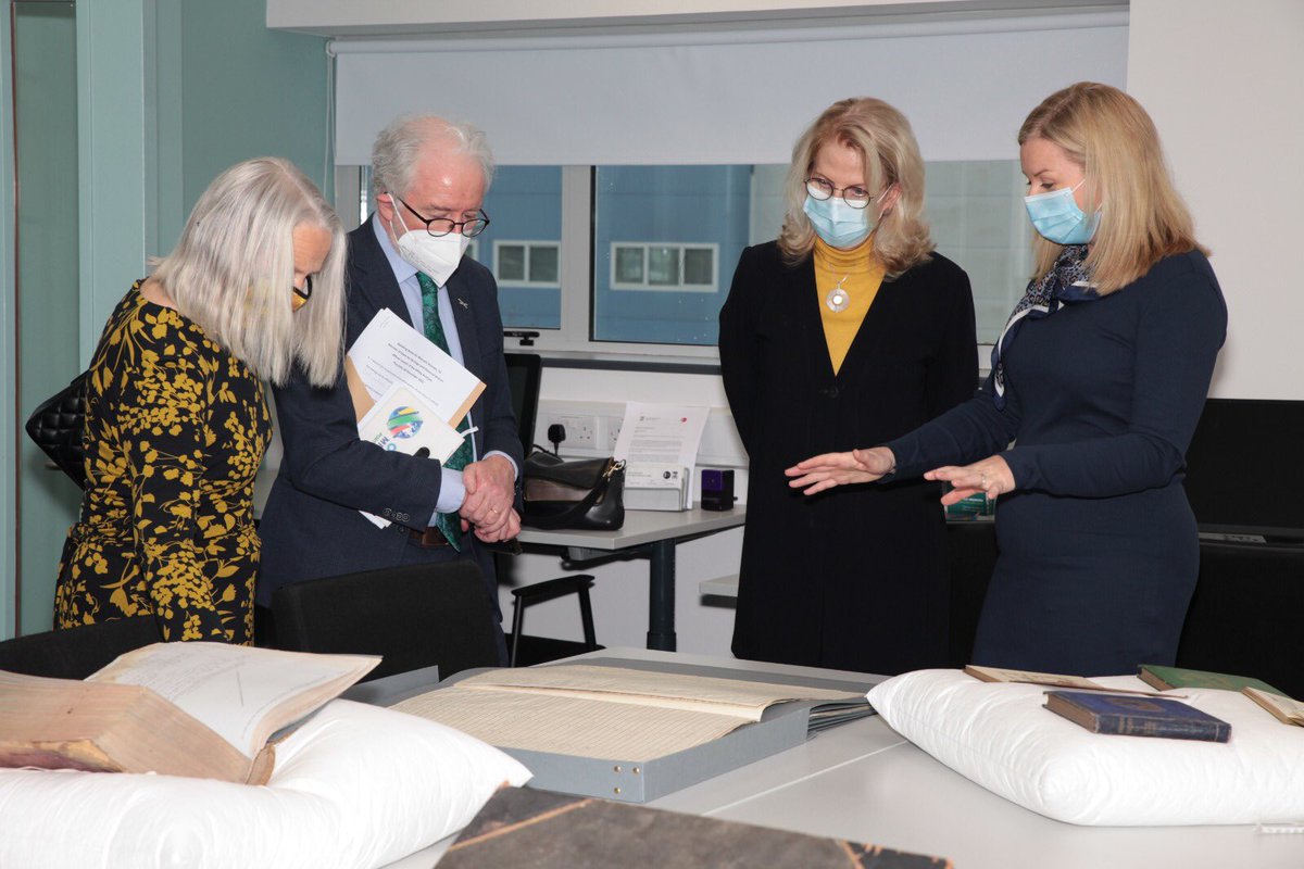 offalyarchives's tweet photo. Delighted to welcome @noonan_malcolm to officially open Offaly Archives today along with @VirginiaTeehan and Martina Malone @HeritageHubIRE. A great morning exploring the collections and discussing the importance of our documentary heritage. #ExploreYourArchive https://t.co/rBbGkrHGPE