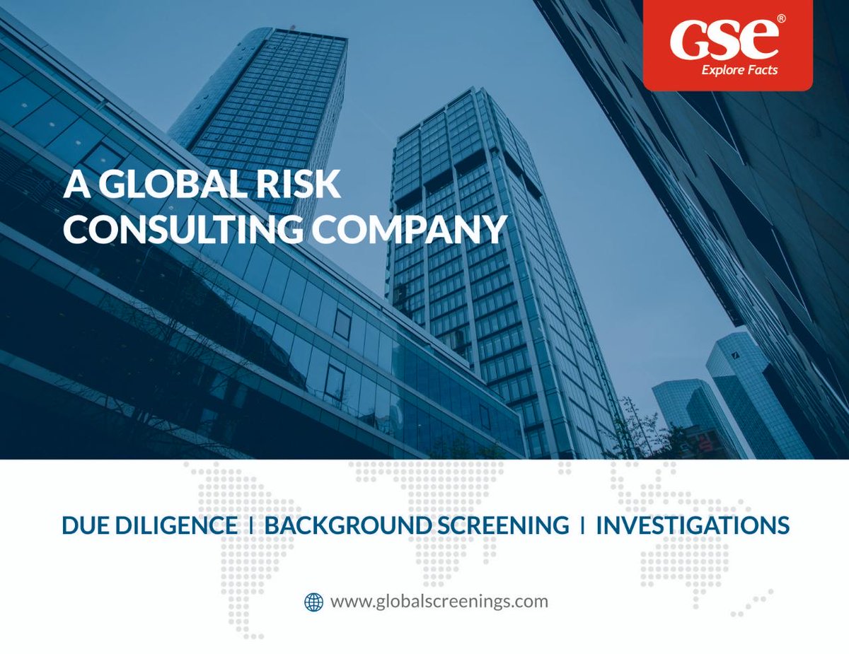 Global Screening Examiners provide enhanced integrity and #reputation services to know the actual status of businesses, #organizations, industries, and individuals.

#reputationalrisk #litigation #backgroundchecks #duediligence #affiliations #hr

lnkd.in/duuKRJJf