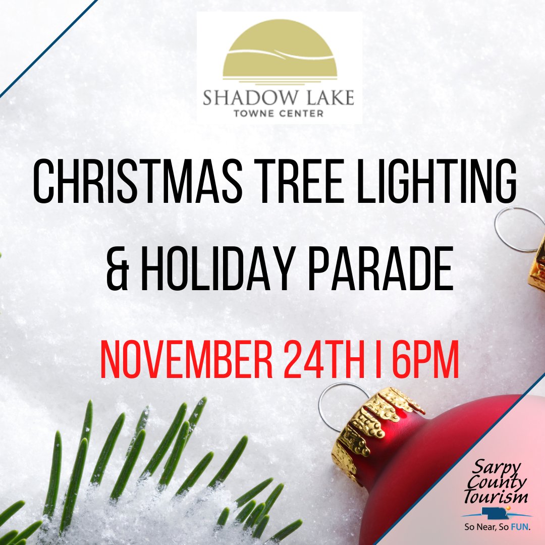 gosarpy's tweet image. Enjoy the holidays while getting some early shopping done! Shadow Lake Towne Center is hosting a tree lighting ceremony, parade, and meet &amp;amp; greet with Santa. 

#ChristmasTreeLights #HolidayParade #GoSarpy