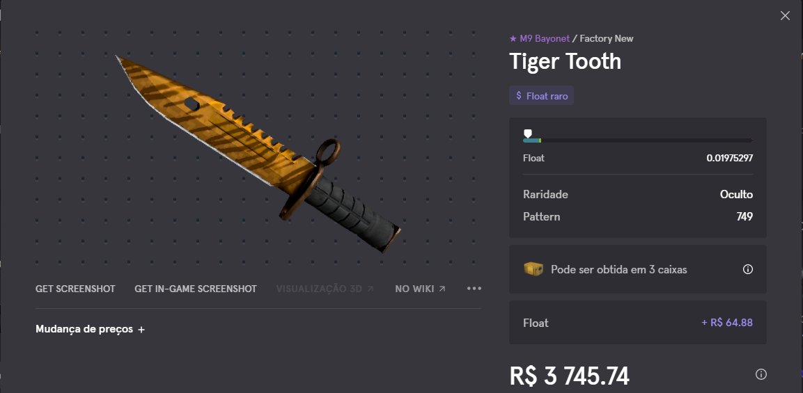 clownzera1's tweet photo. Salve rapaziada, estou parando de jogar e vendendo minha faca!
M9 Bayonet FN  - 0.019 Float

CSM: R$ 3.745,74
Vendendo por R$ 2.200,00

Preço de +40% desconto, para sair logo. Só chamar DM! RT AJUDA DEMAIS <3 https://t.co/Smd2Mpe9UC