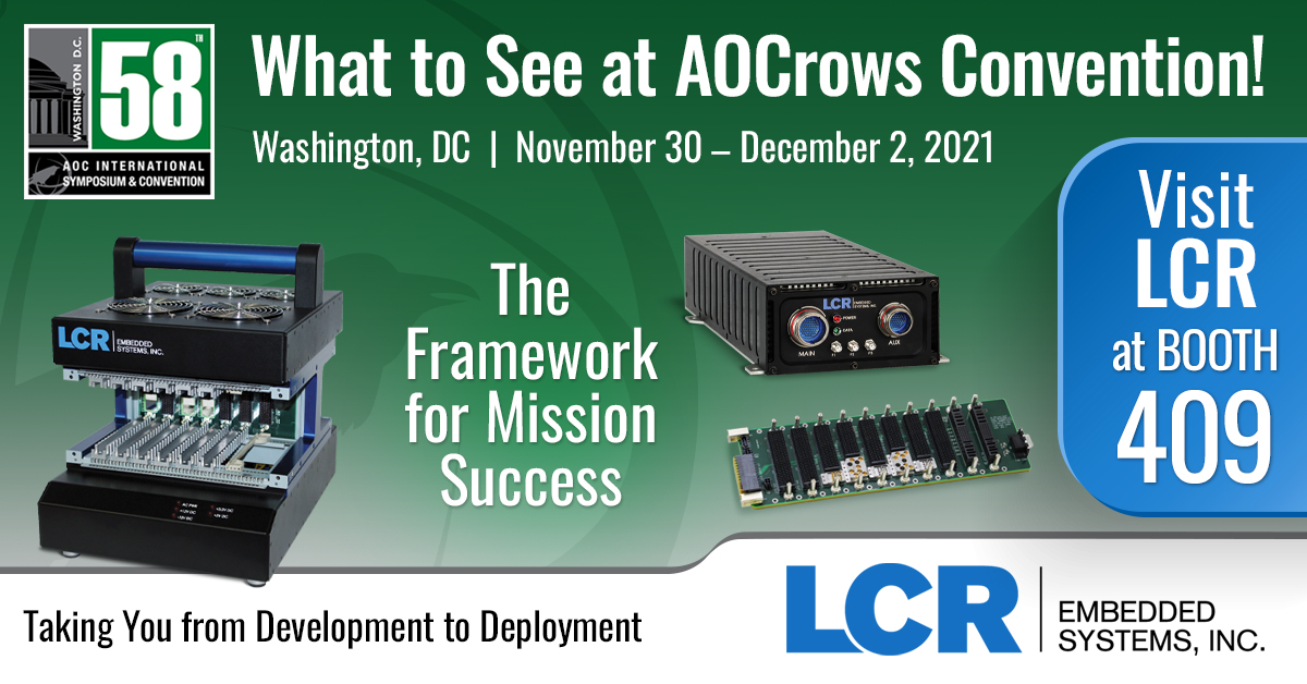 LCREmbedded's tweet image. Our goal is to provide you with a Framework for Success with development systems, backplanes and chassis. We can take your project from initial concept to the deployed unit. Learn more at @AOCrows Convention Booth 409
bit.ly/LCRatAOC21
#AOC2021 #frameworkforsuccess #chassis