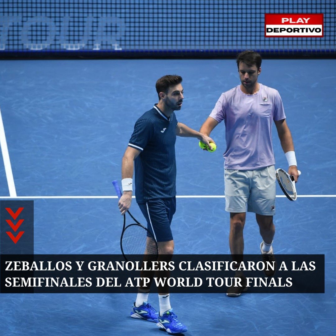 playdeportivofm's tweet photo. 🎾 Horacio #Zeballos y Marcel #Granollers están en las semifinales del ATP World Tour Finals
❌ La dupla hispano-argentina perdió por 3-6, 7-6 y 6-10 frente a la dupla compuesta por Horia #Tecau 🇷🇴 y Kevin #Krawietz 🇩🇪 en el ultimo duelo de la primera fase. https://t.co/FU8ptJSLwm